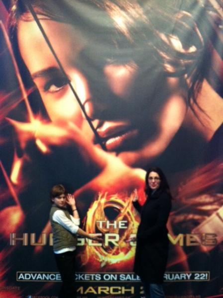 Erica Ehm and Son at Hunger Games